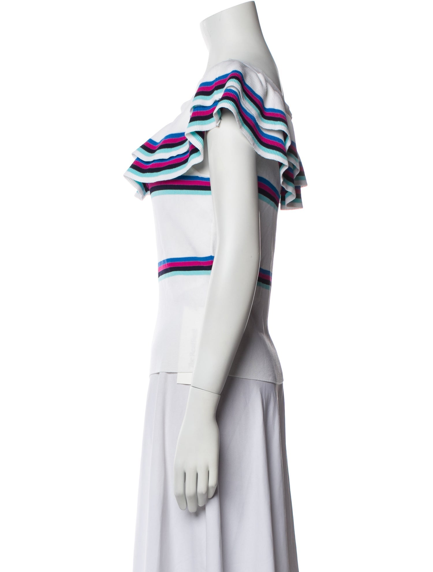 Claudie Pierlot Striped Cowl Neck Top