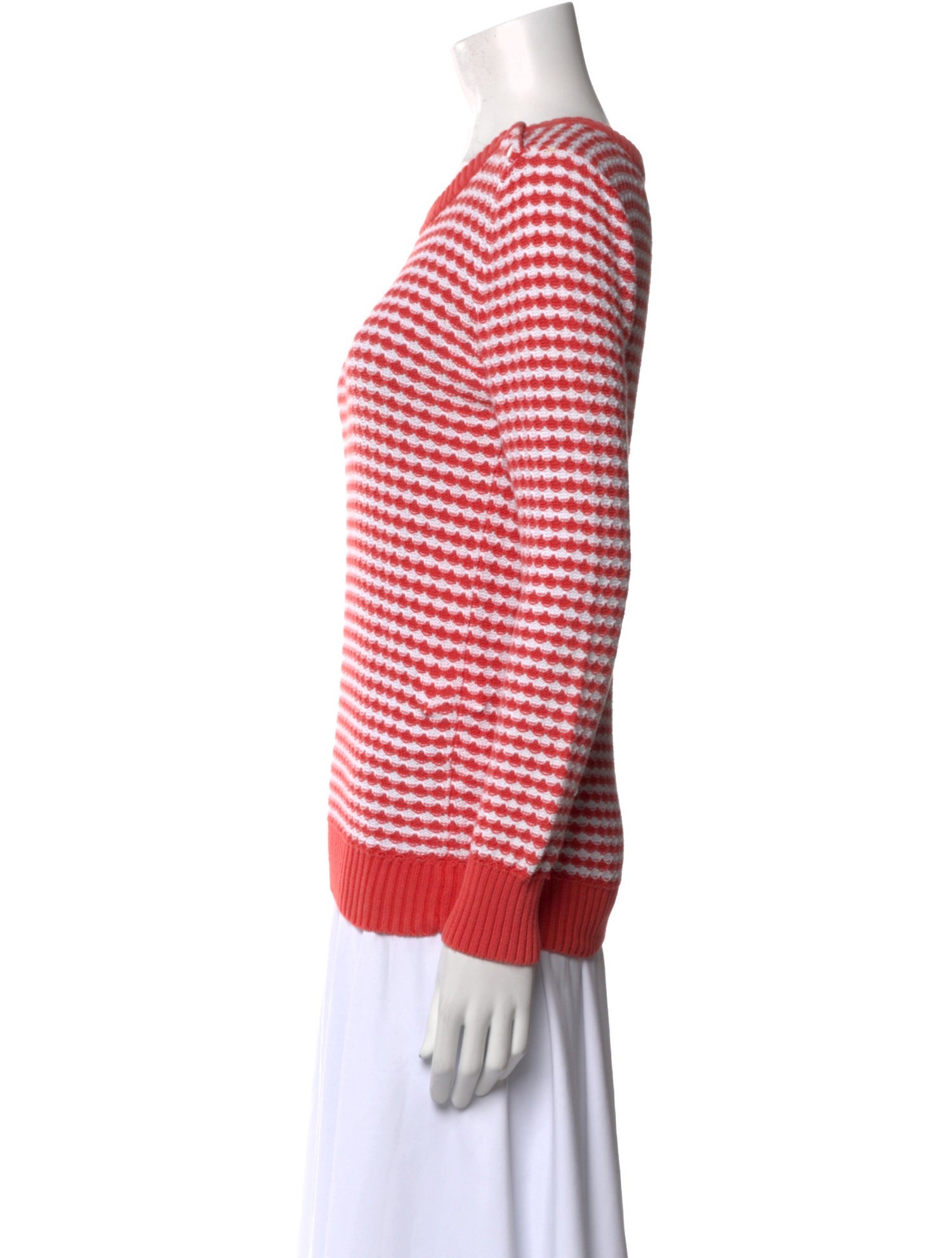 Claudie Pierlot Striped Scoop Neck Sweater
