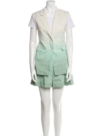 Claudie Pierlot Linen Tie-Dye Print Short Set