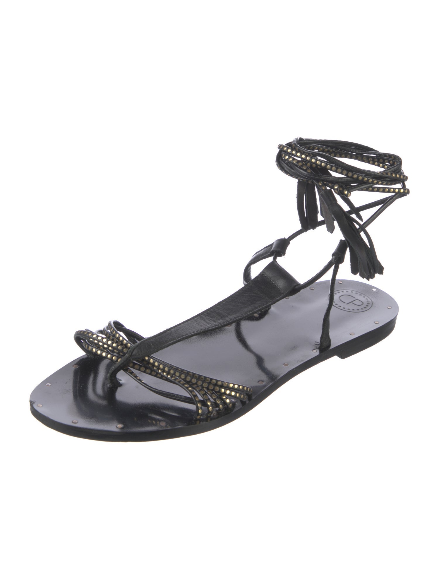Claudie Pierlot Leather Gladiator Sandals