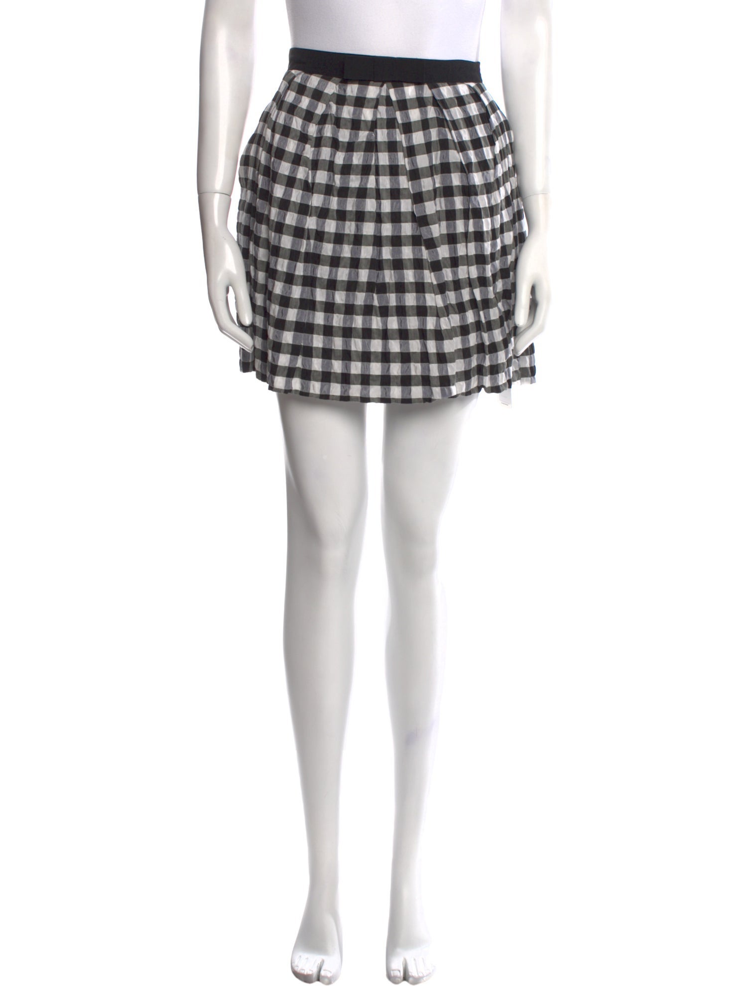 Claudie Pierlot Plaid Print Mini Skirt