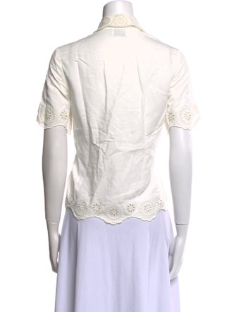 Claudie Pierlot Short Sleeve Button-Up Top