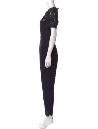 Claudie Pierlot Lace Pattern V-Neck Jumpsuit