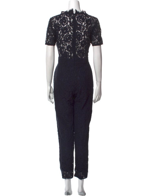 Claudie Pierlot Lace Pattern V-Neck Jumpsuit