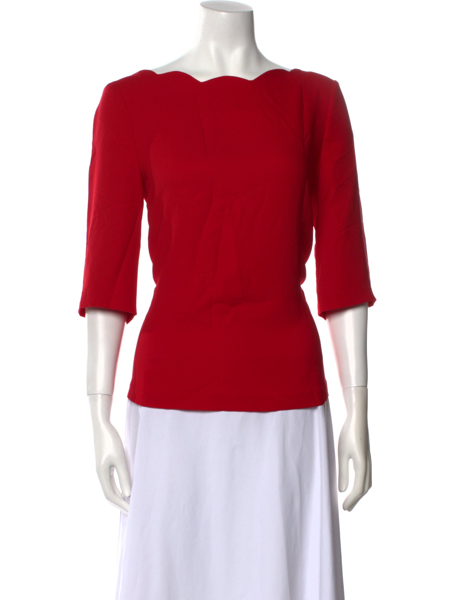 Claudie Pierlot Bateau Neckline Three-Quarter Sleeve Blouse