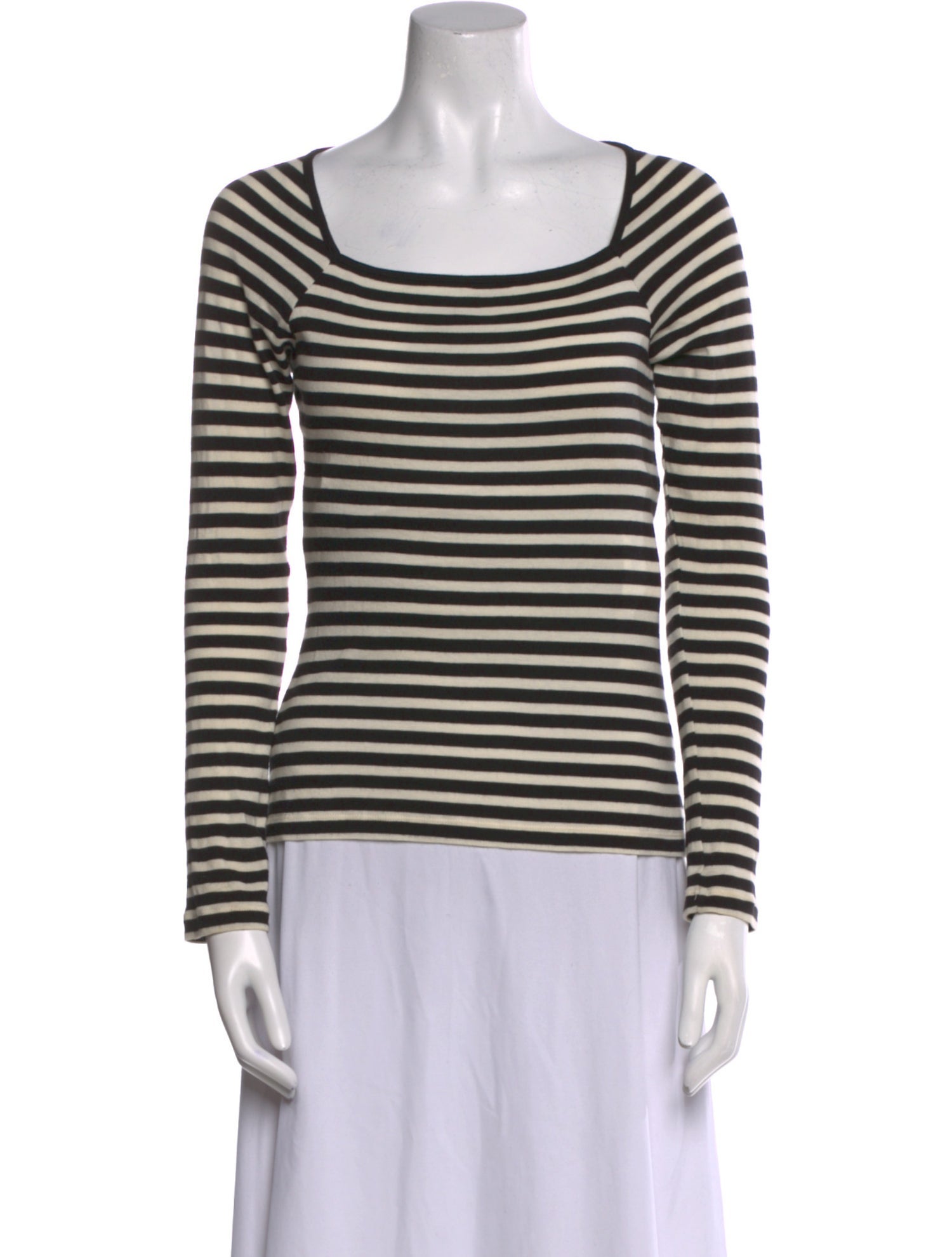 Claudie Pierlot Striped Square Neckline Top