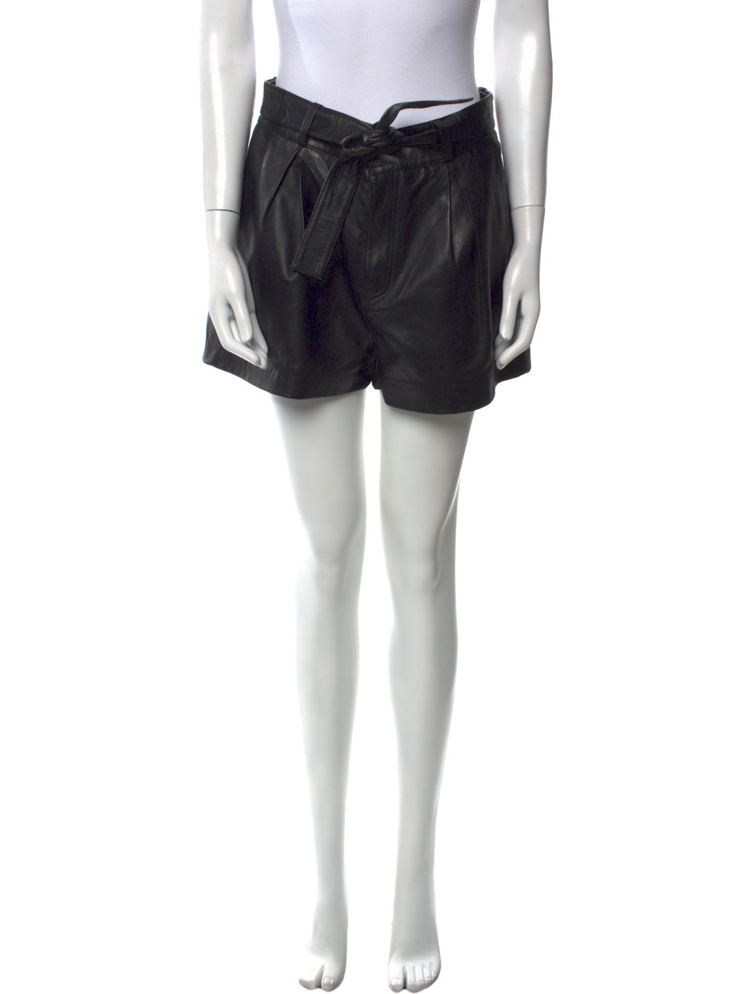 Claudie Pierlot Lamb Leather Mini Shorts
