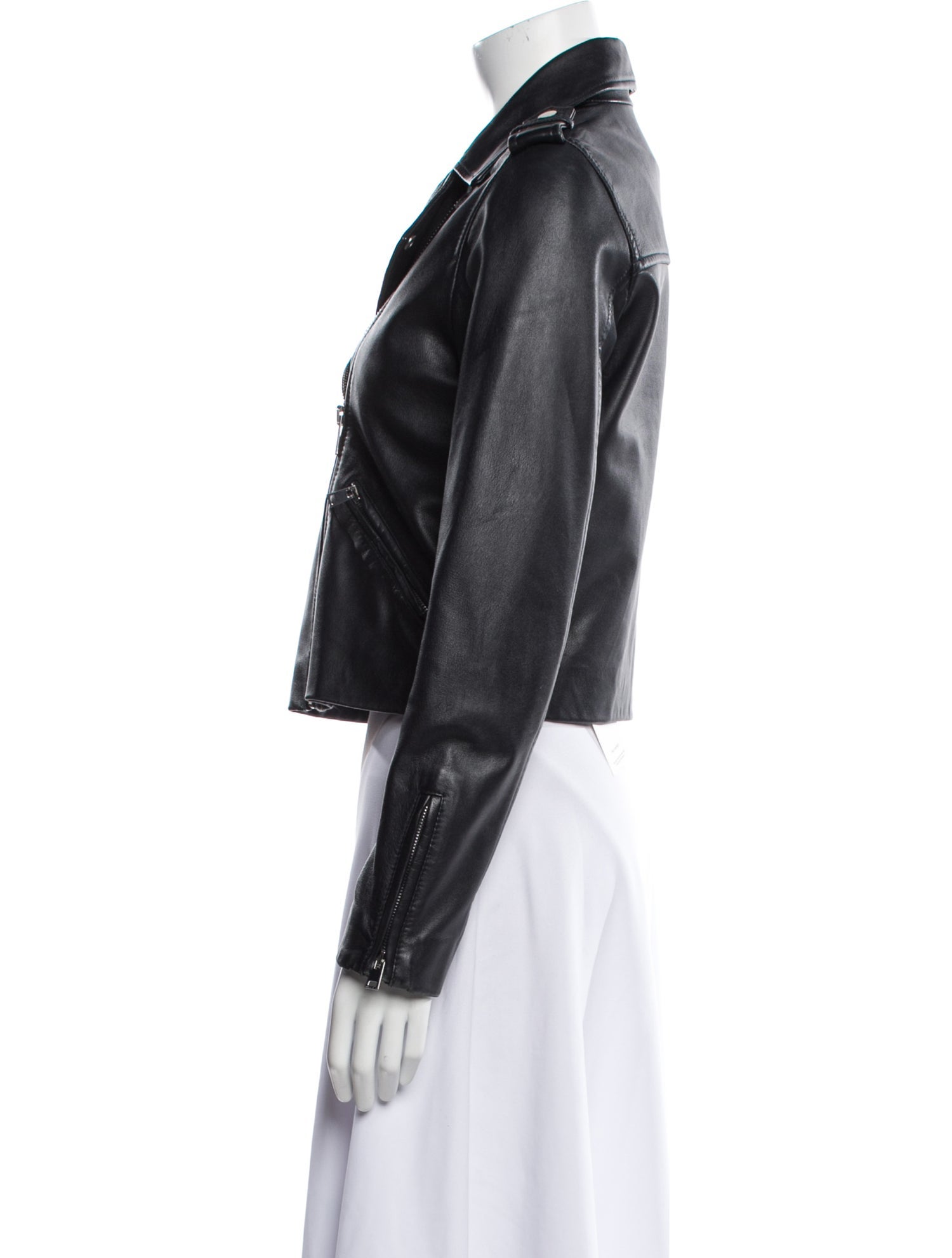 Claudie Pierlot Leather Biker Jacket