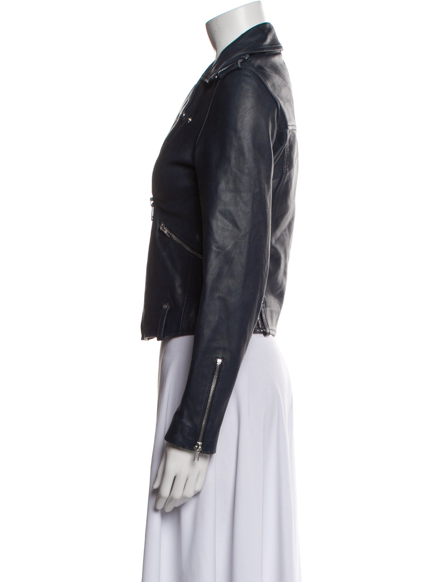 Claudie Pierlot Leather Biker Jacket