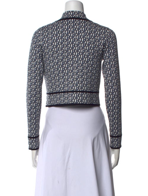 Claudie Pierlot Printed Long Sleeve Crop Top