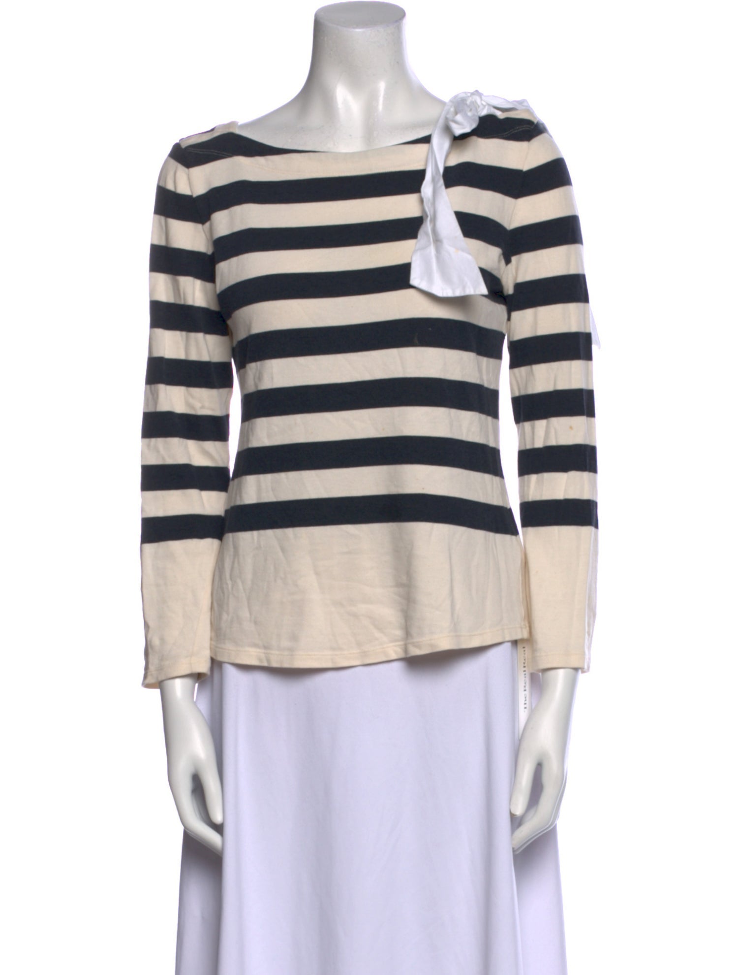 Claudie Pierlot Striped Bateau Neckline Top