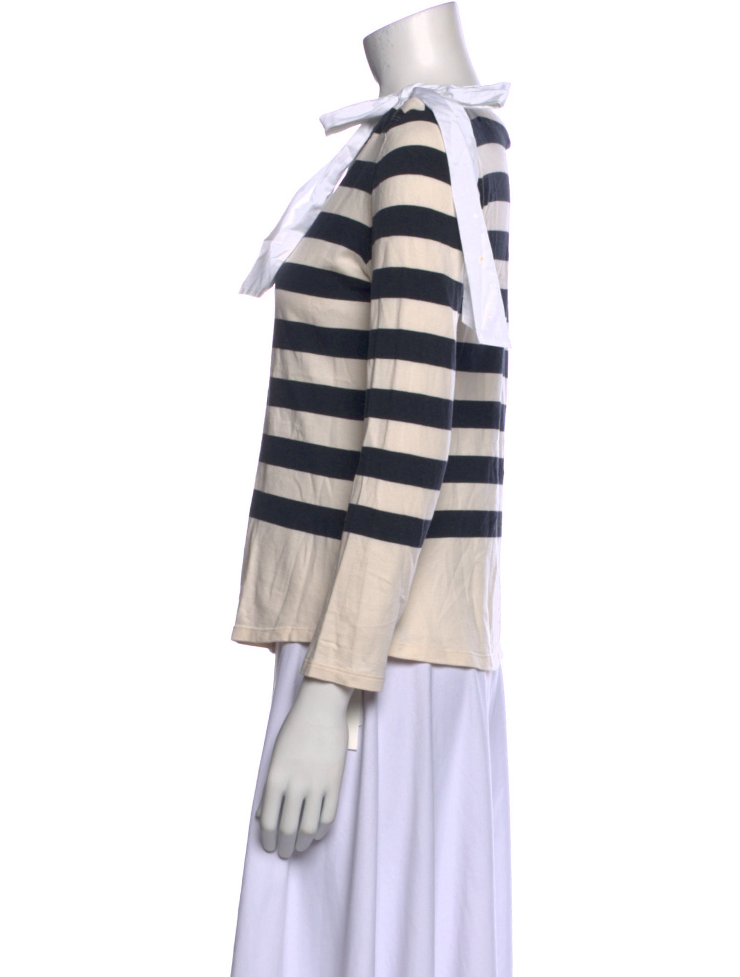 Claudie Pierlot Striped Bateau Neckline Top