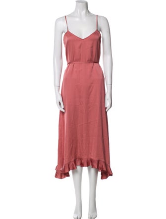 Claudie Pierlot V-Neck Midi Length Dress