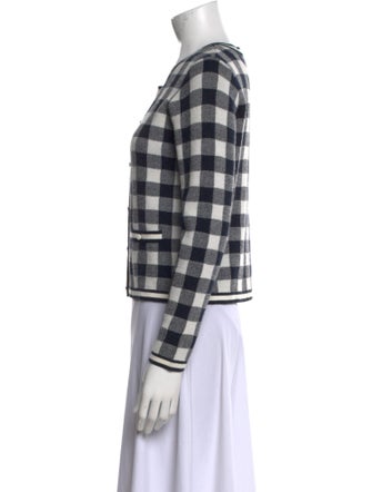 Claudie Pierlot Wool Plaid Print Sweater