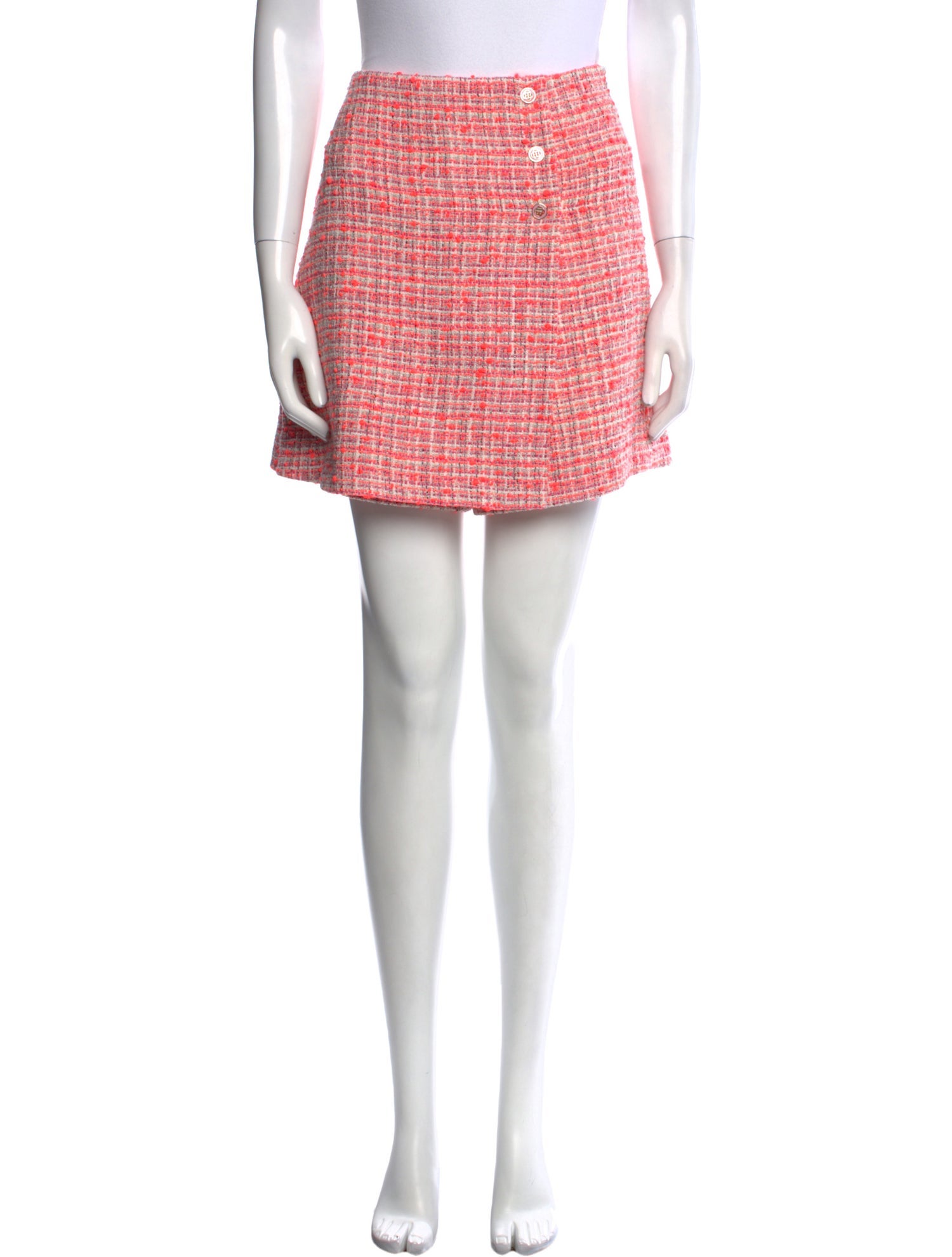 Claudie Pierlot Tweed Pattern Mini Shorts