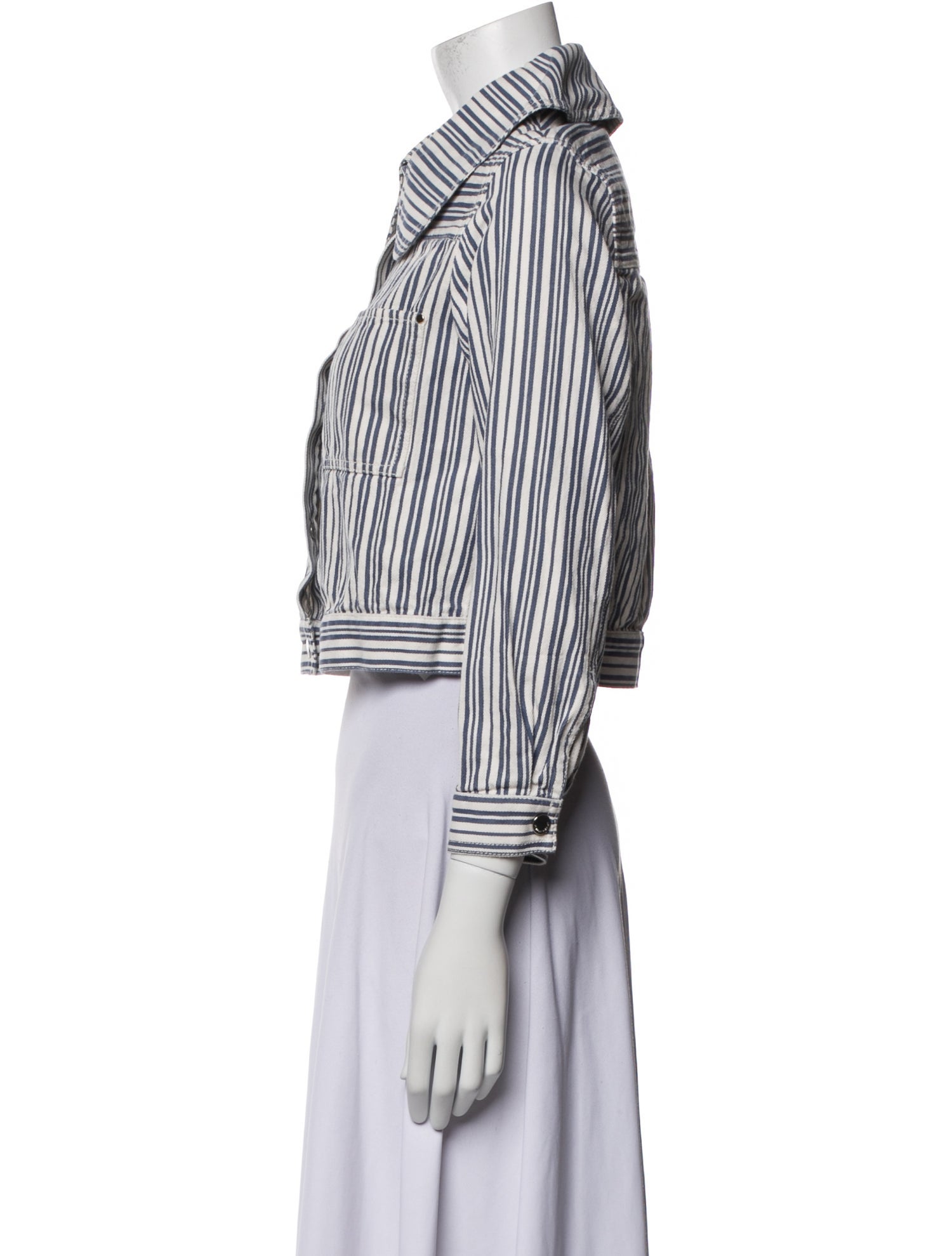 Claudie Pierlot Striped Biker Jacket