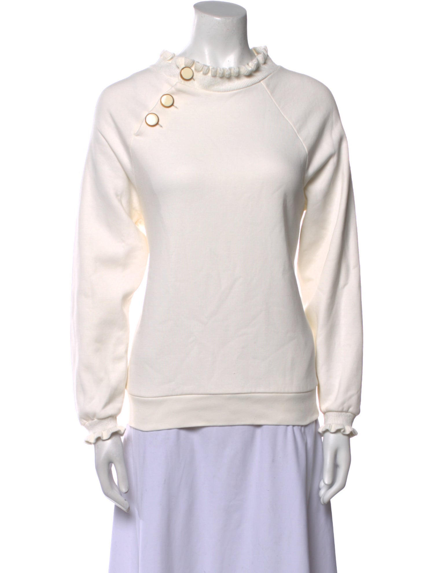 Claudie Pierlot Mock Neck Long Sleeve Sweatshirt