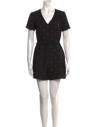 Claudie Pierlot Printed V-Neck Romper