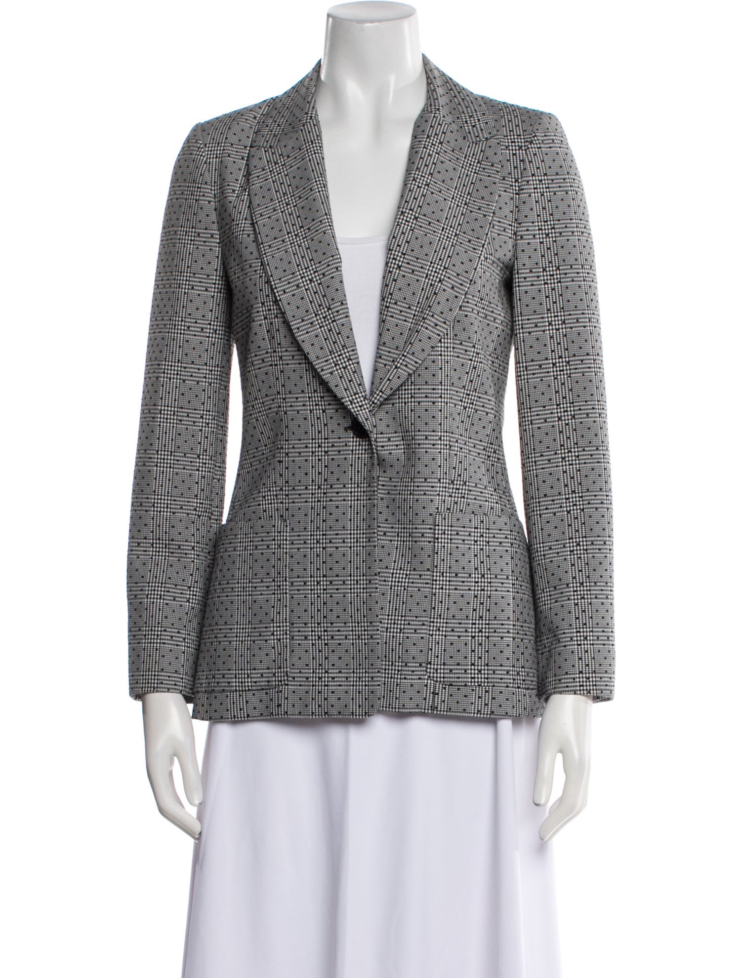 Claudie Pierlot Plaid Print Blazer