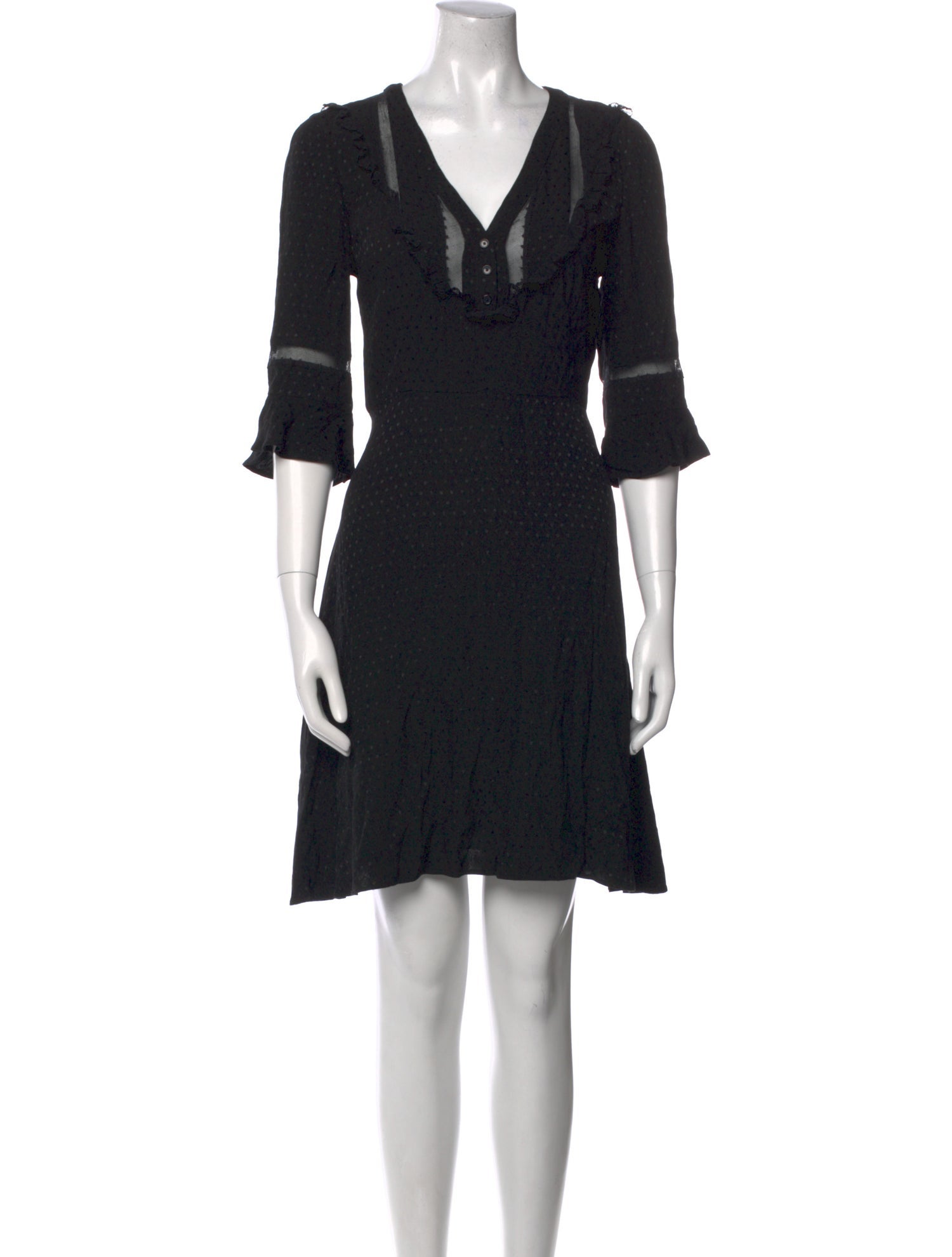 Claudie Pierlot V-Neck Mini Dress