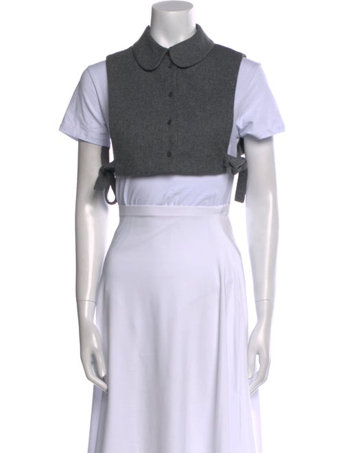 Claudie Pierlot Wool Short Sleeve Crop Top