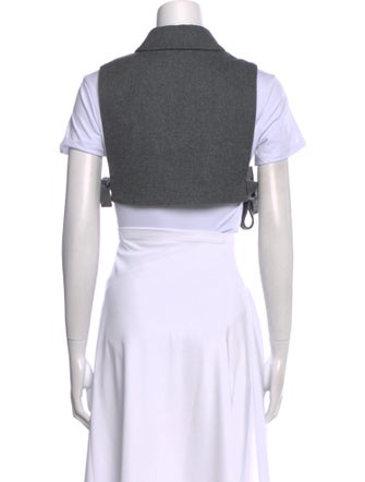 Claudie Pierlot Wool Short Sleeve Crop Top