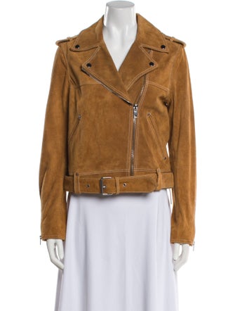 Claudie Pierlot Suede Biker Jacket