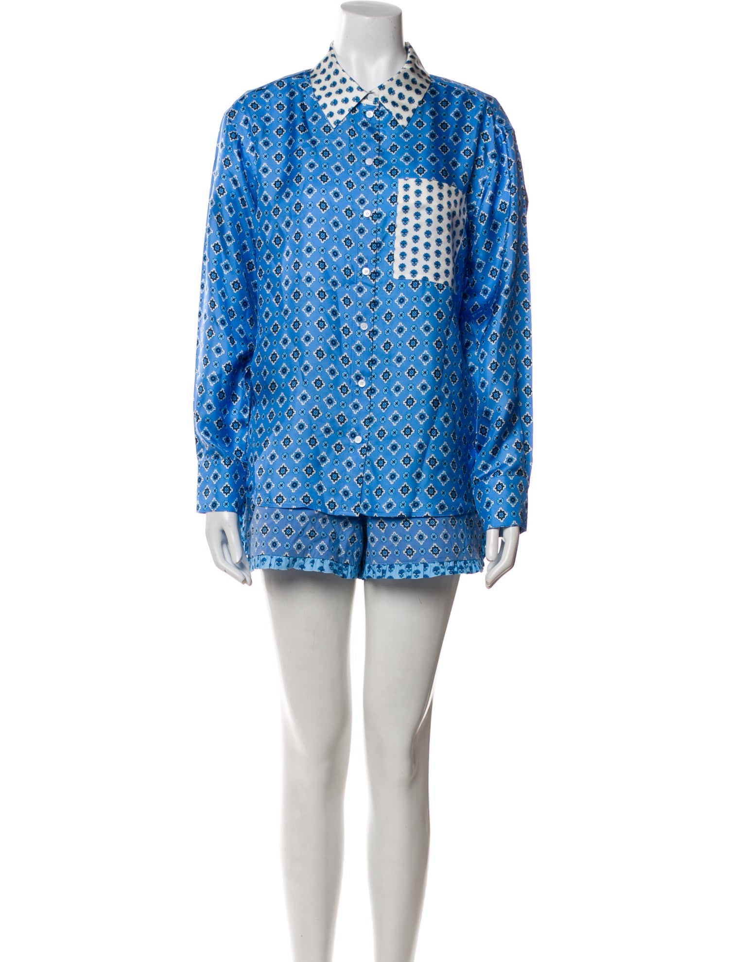 Claudie Pierlot Silk Printed Short Set