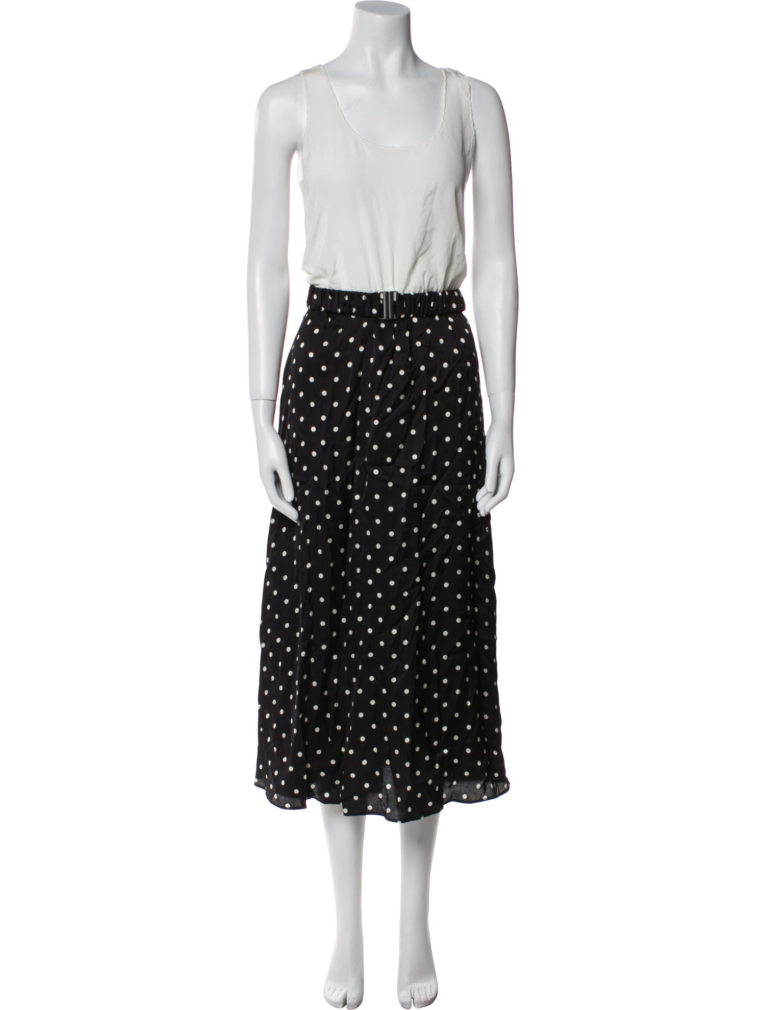 Claudie Pierlot Polka Dot Print Long Dress