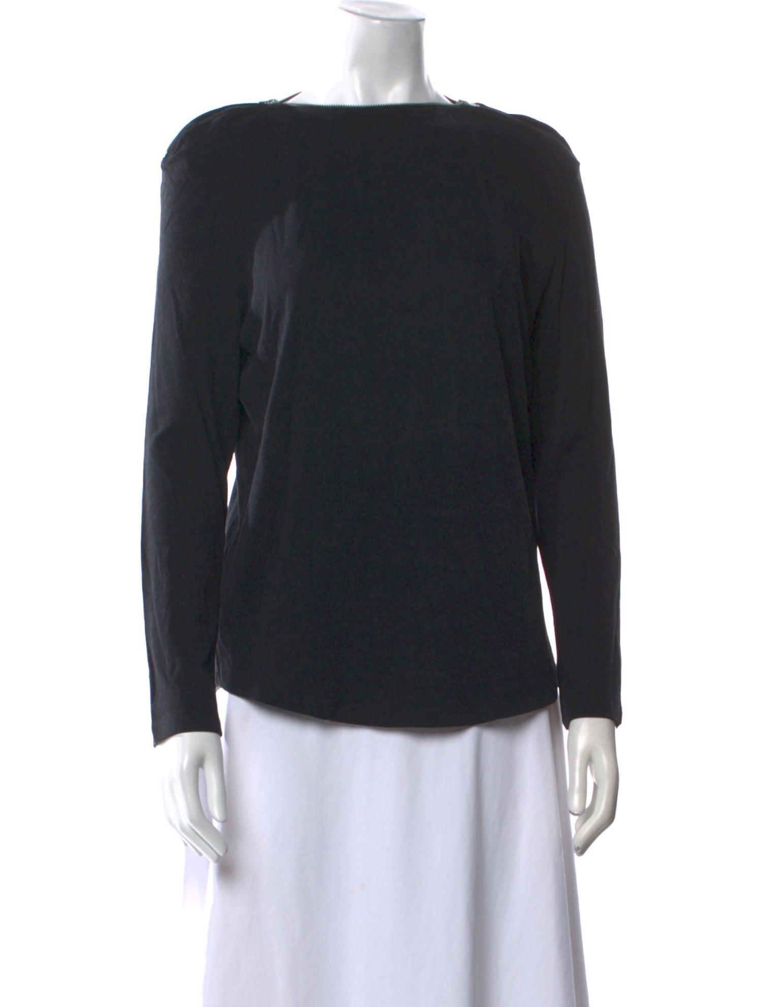 Claudie Pierlot Bateau Neckline Long Sleeve Top