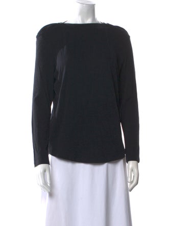 Claudie Pierlot Bateau Neckline Long Sleeve Top