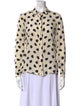 Claudie Pierlot Silk Printed Button-Up Top