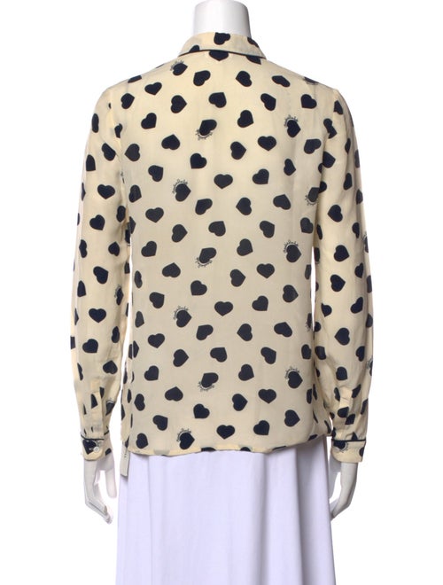 Claudie Pierlot Silk Printed Button-Up Top