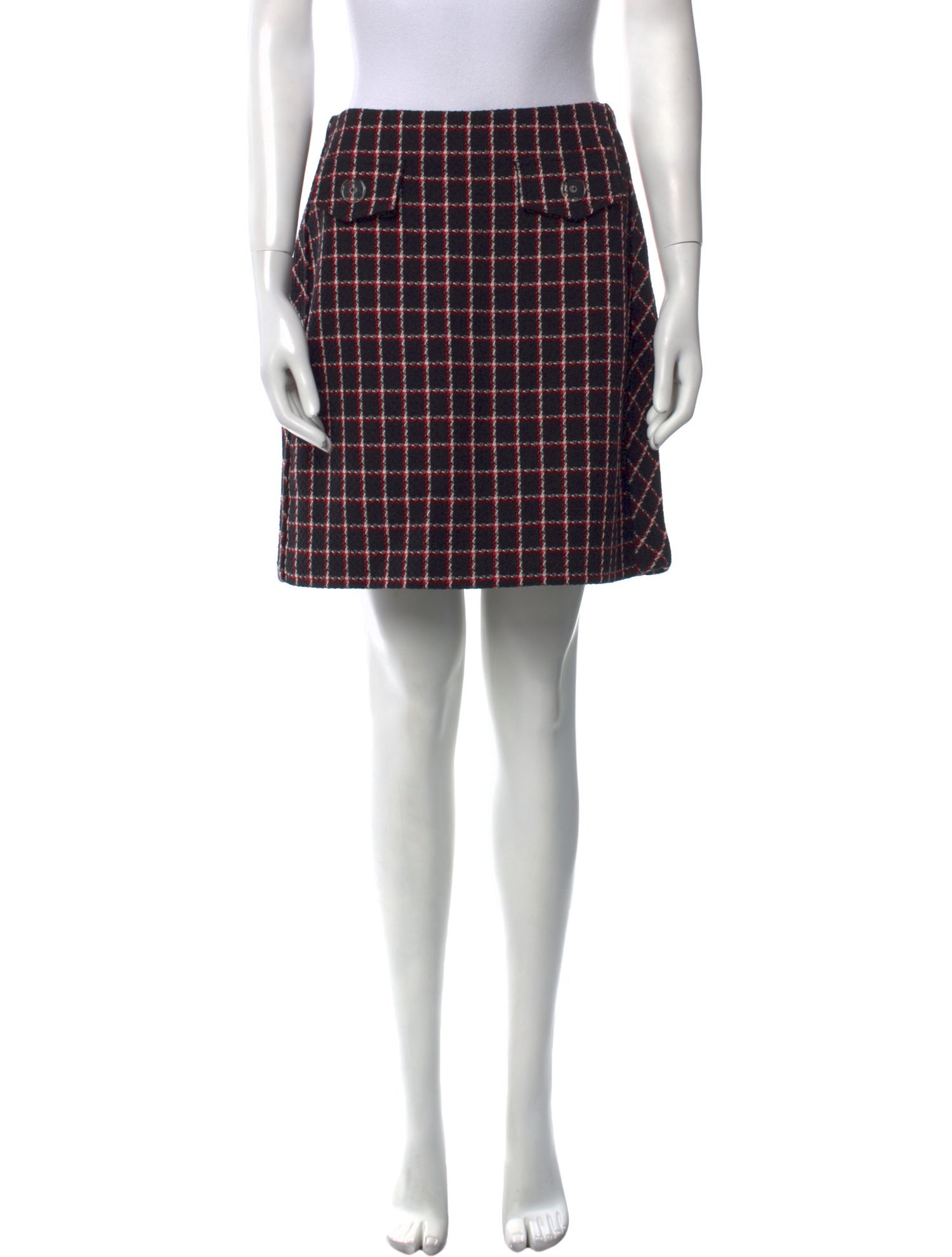 Claudie Pierlot Plaid Print Mini Skirt w/ Tags