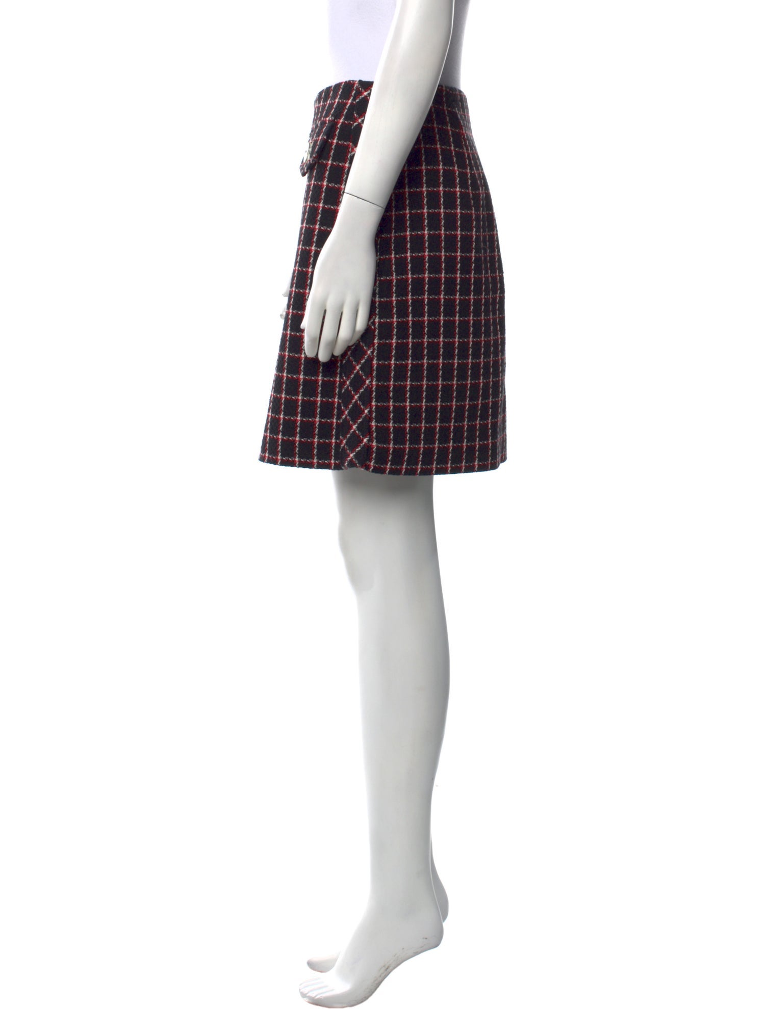 Claudie Pierlot Plaid Print Mini Skirt w/ Tags