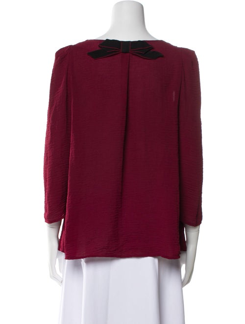 Claudie Pierlot Scoop Neck Three-Quarter Sleeve Blouse