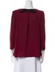 Claudie Pierlot Scoop Neck Three-Quarter Sleeve Blouse