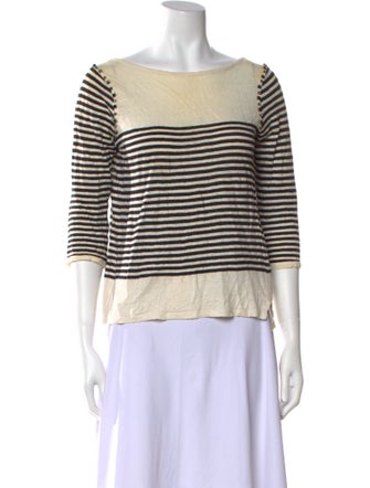 Claudie Pierlot Linen Striped Sweater