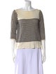 Claudie Pierlot Linen Striped Sweater