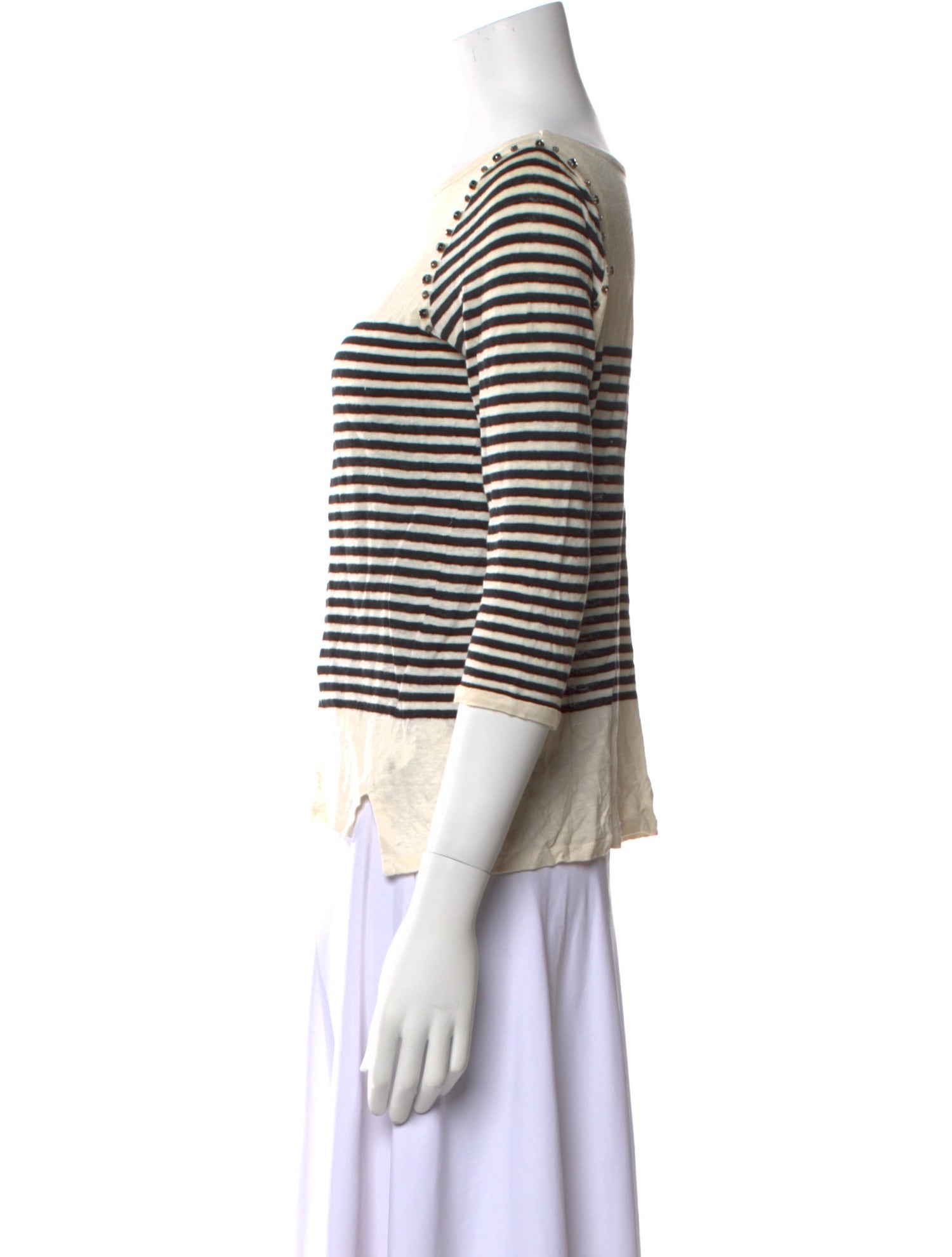 Claudie Pierlot Linen Striped Sweater