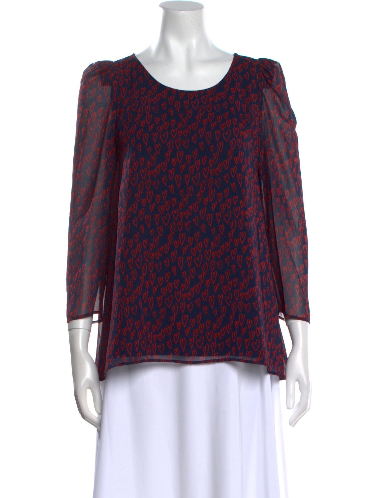 Claudie Pierlot Printed Scoop Neck Blouse