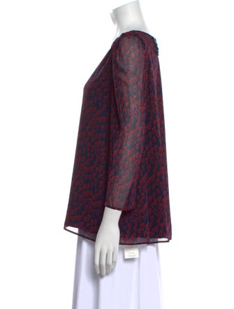 Claudie Pierlot Printed Scoop Neck Blouse