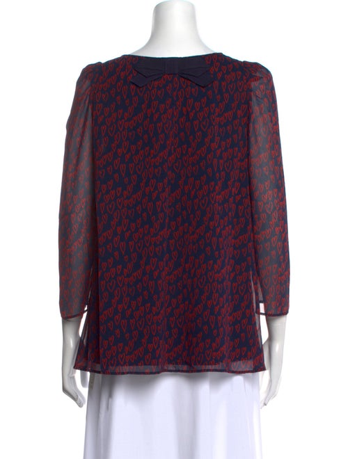 Claudie Pierlot Printed Scoop Neck Blouse