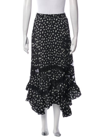 Claudie Pierlot Floral Print Midi Length Skirt