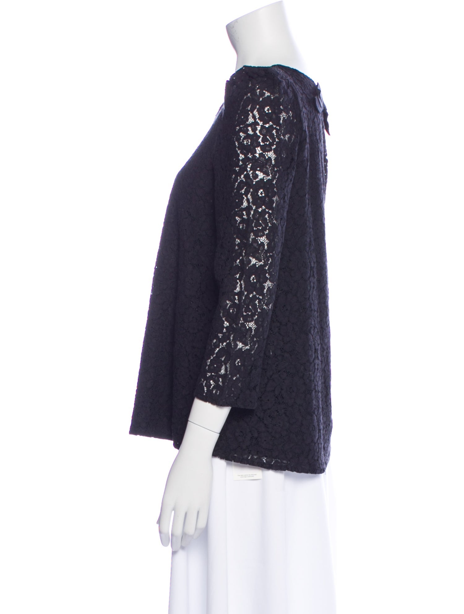 Claudie Pierlot Lace Pattern Scoop Neck Top