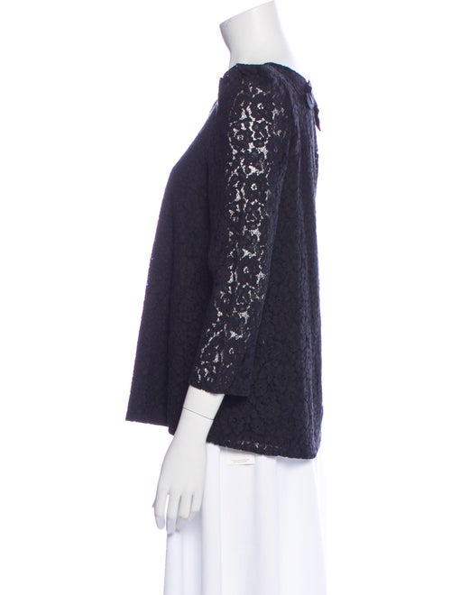 Claudie Pierlot Lace Pattern Scoop Neck Top