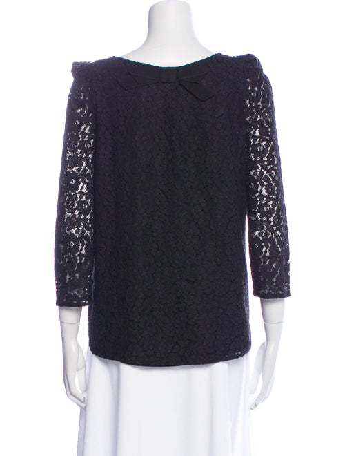 Claudie Pierlot Lace Pattern Scoop Neck Top