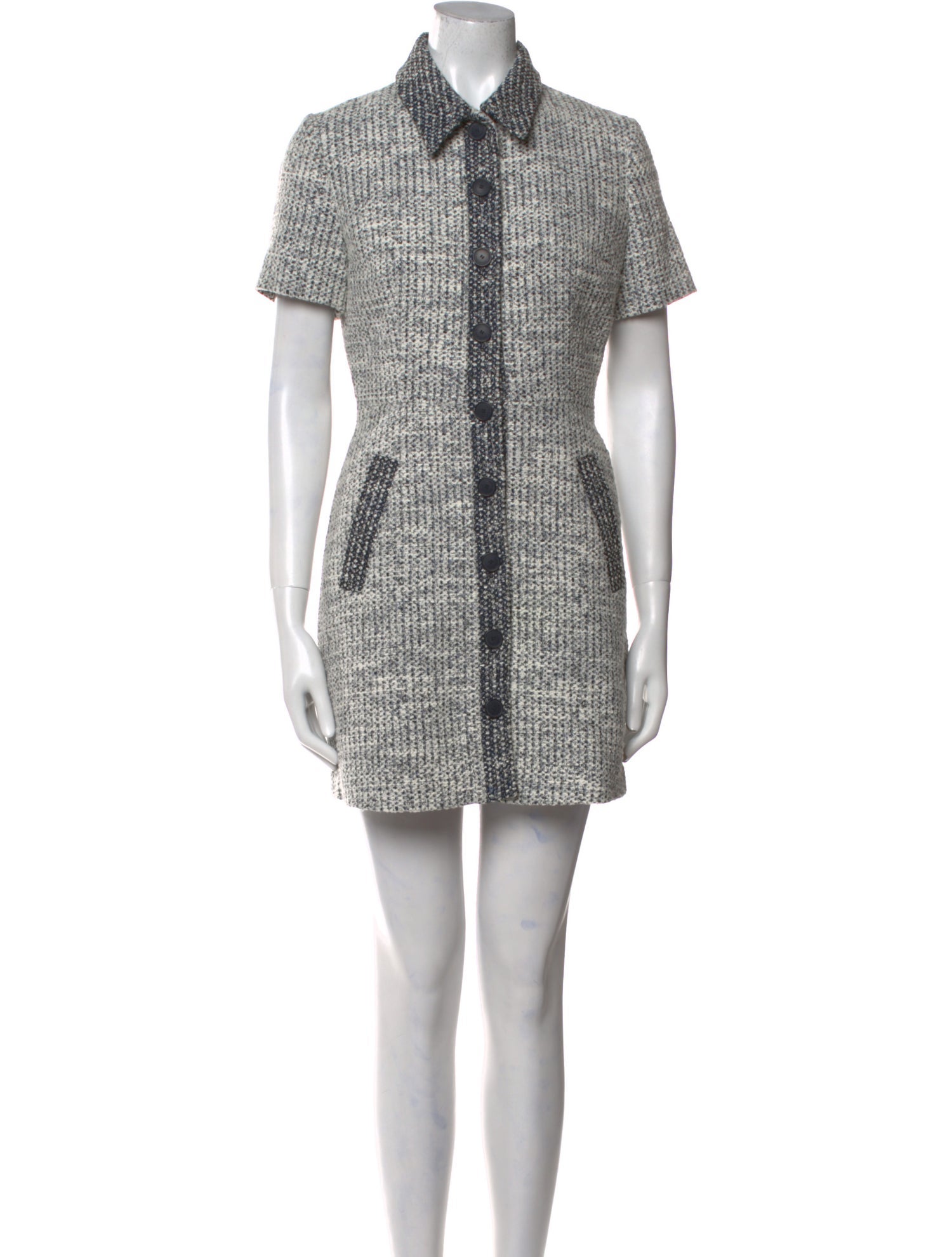 Claudie Pierlot Tweed Pattern Mini Dress