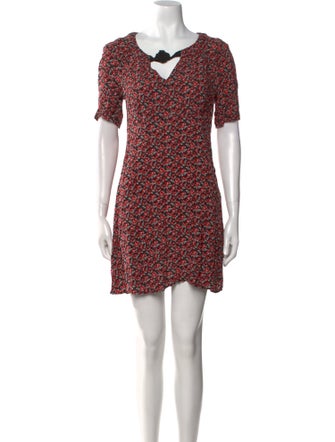 Claudie Pierlot Floral Print Mini Dress