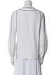 Claudie Pierlot Scoop Neck Long Sleeve Button-Up Top